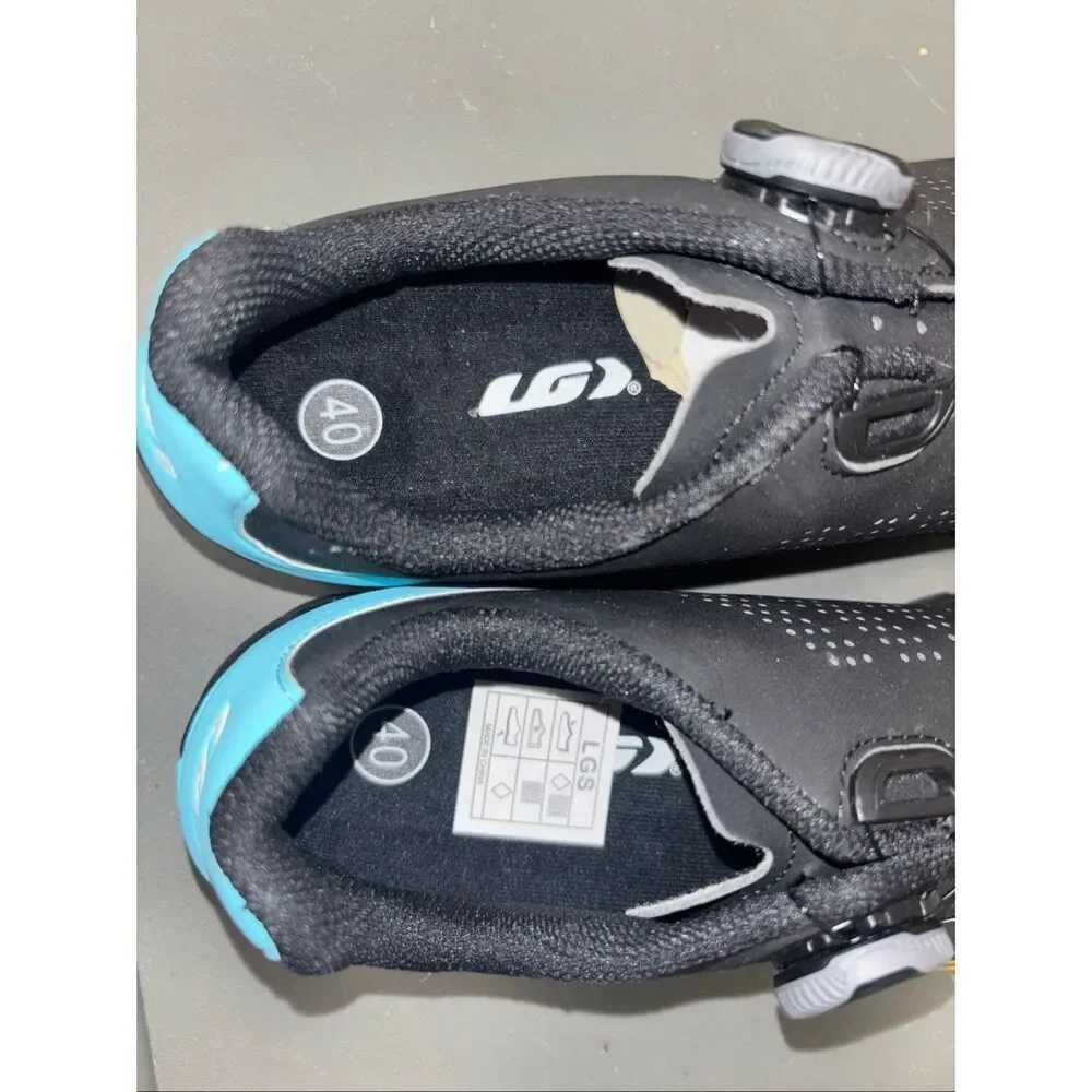 NWT Louis Garneau Women's Venturo Coolmax Cycling Black Shoes Women's Size 9US